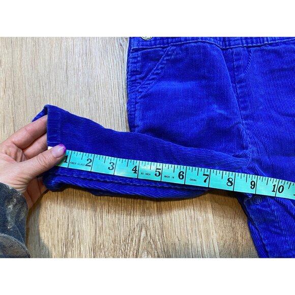 Vintage 90s OshKosh Bgosh 12M Corduroy Toddler Overalls Blue Made In‎ USA - Picture 5 of 6